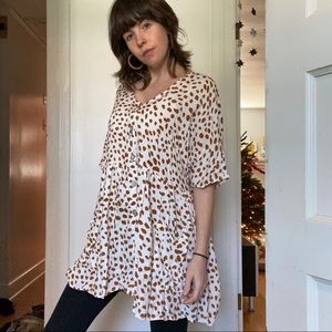 Patterned baby doll dress